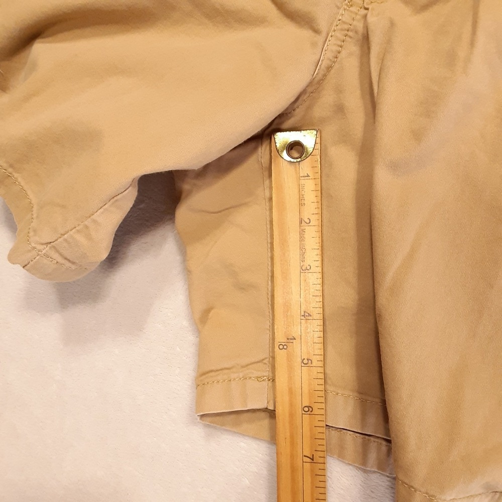 Scandia Woods Mens Drawstring Jogger Shorts Large 6" Inseam Khaki Elastic Waist - Picture 7 of 8